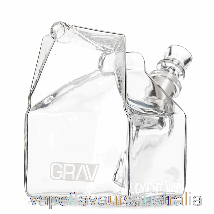 Vape Nicotine Australia GRAV Milk Carton Glass Bubbler Clear